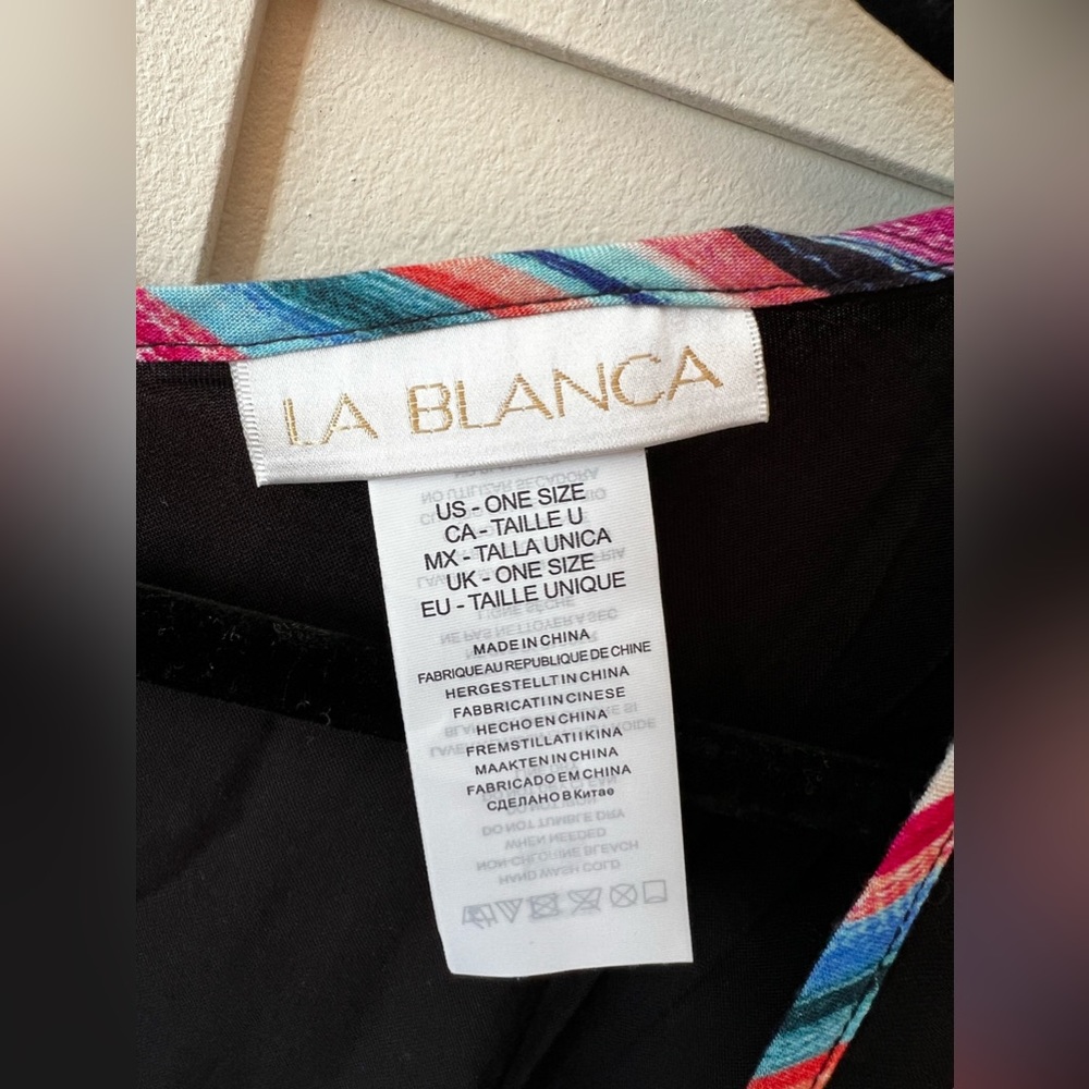 La Blanca NWOT Black Kimono Catalina Coast Swim Coverup One Size - Picture 2 of 12